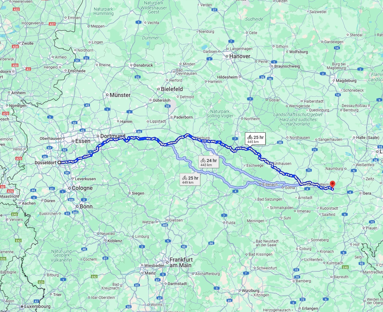 Anreise von Düsseldorf Zu Jena Über 