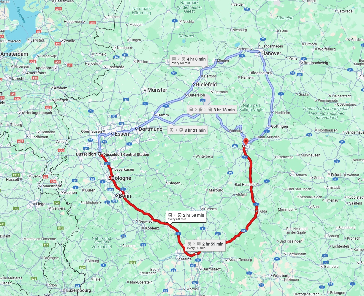 Anreise von Düsseldorf Zu Kassel Über 