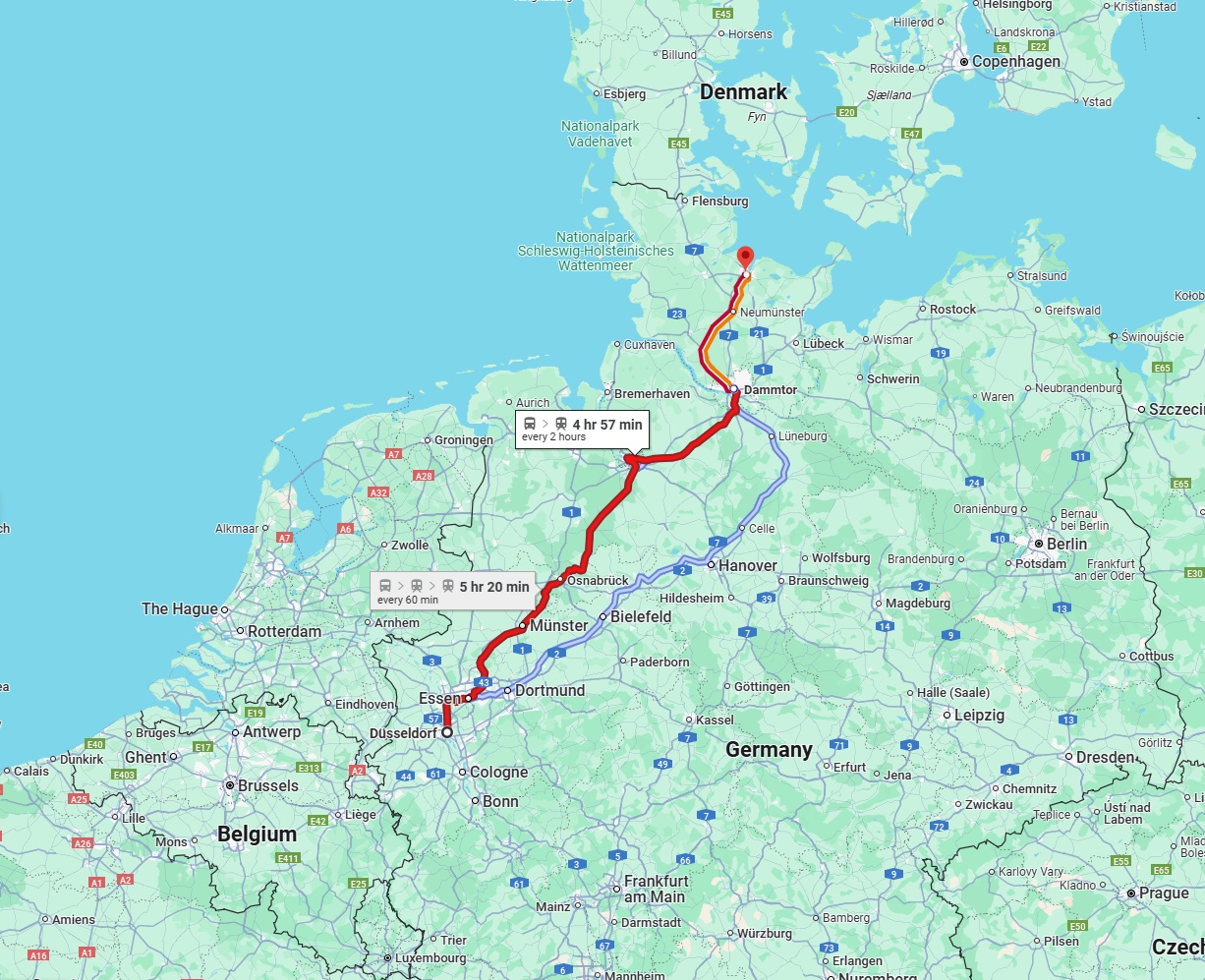 Anreise von Düsseldorf Zu Kiel Über 