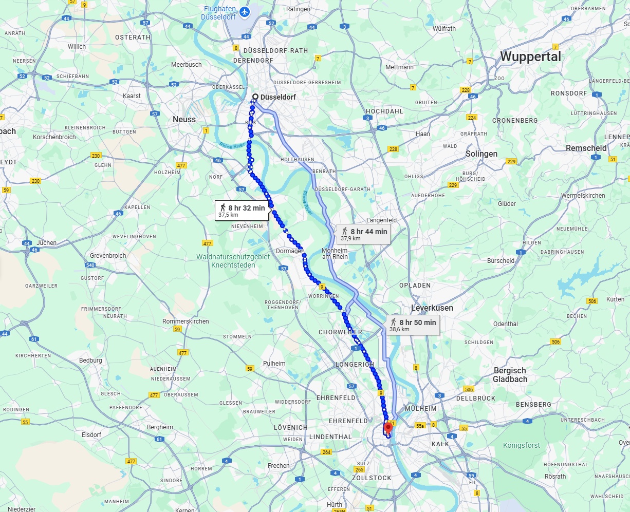 Anreise von Düsseldorf Zu Köln Über 