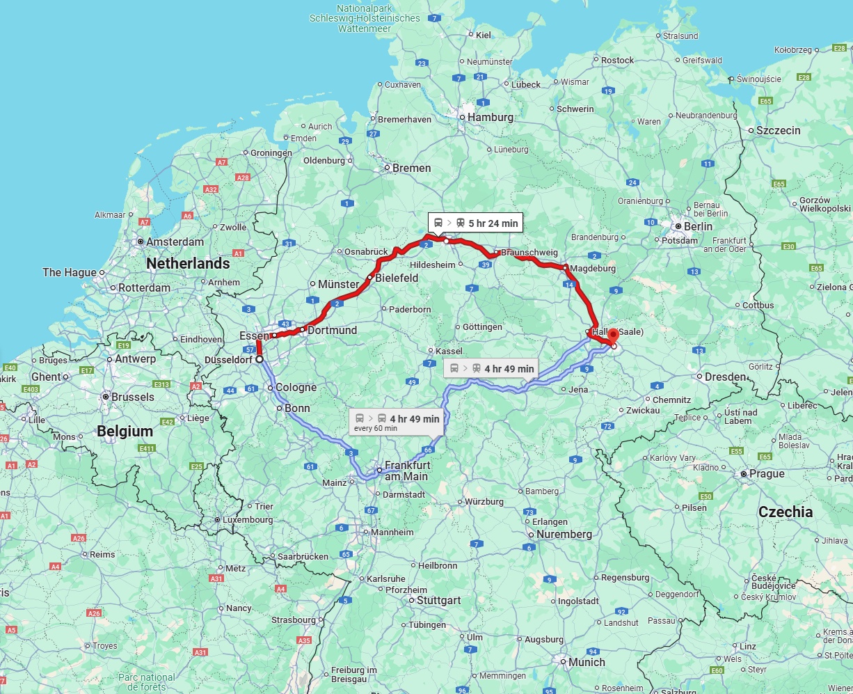 Anreise von Düsseldorf Zu Leipzig Über 