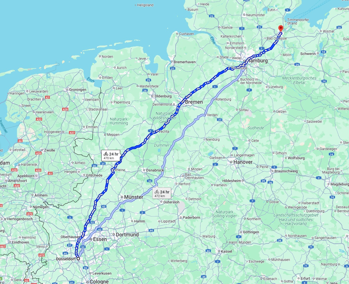 Anreise von Düsseldorf Zu Lübeck Über 
