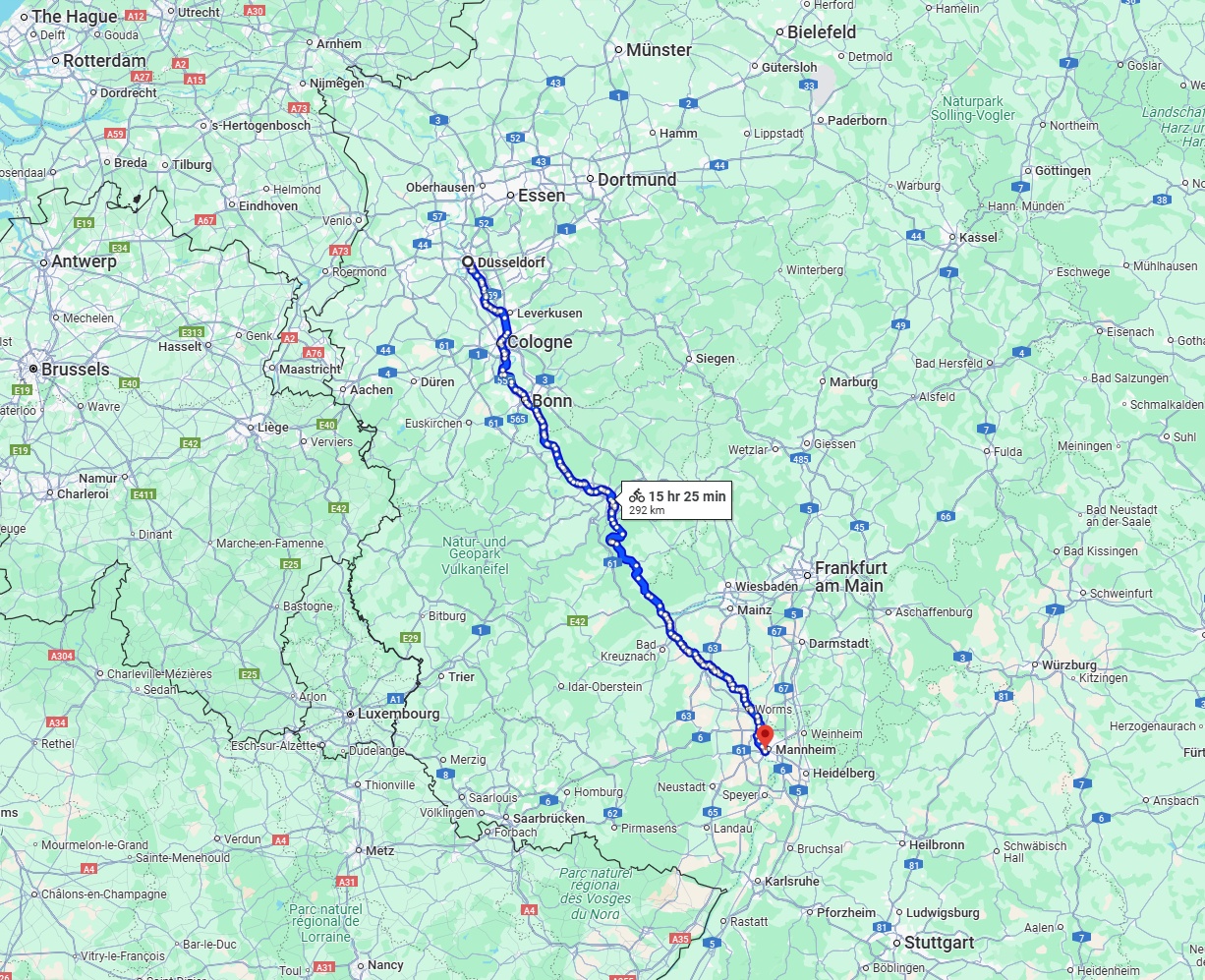 Anreise von Düsseldorf Zu Ludwigshafen am Rhein Über 
