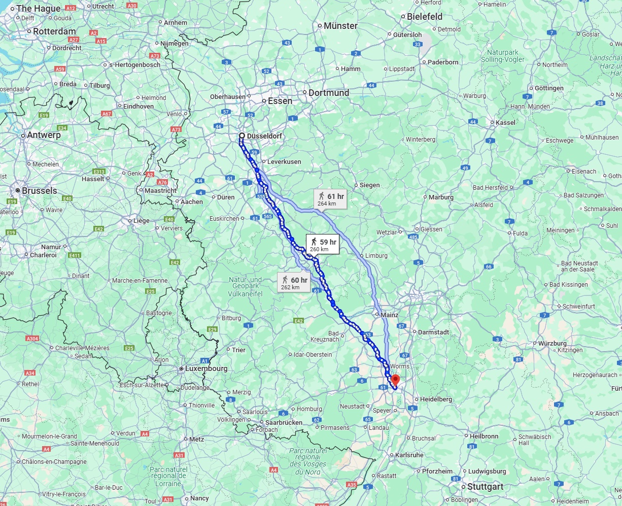 Anreise von Düsseldorf Zu Ludwigshafen am Rhein Über 