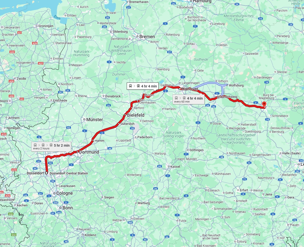 Anreise von Düsseldorf Zu Magdeburg Über 