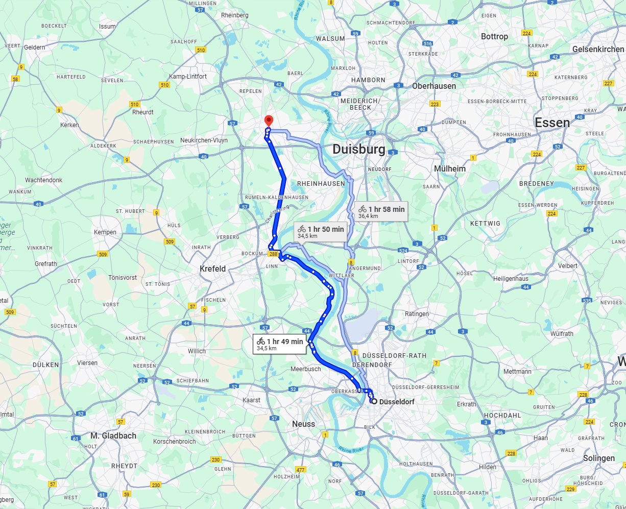 Anreise von Düsseldorf Zu Moers Über 
