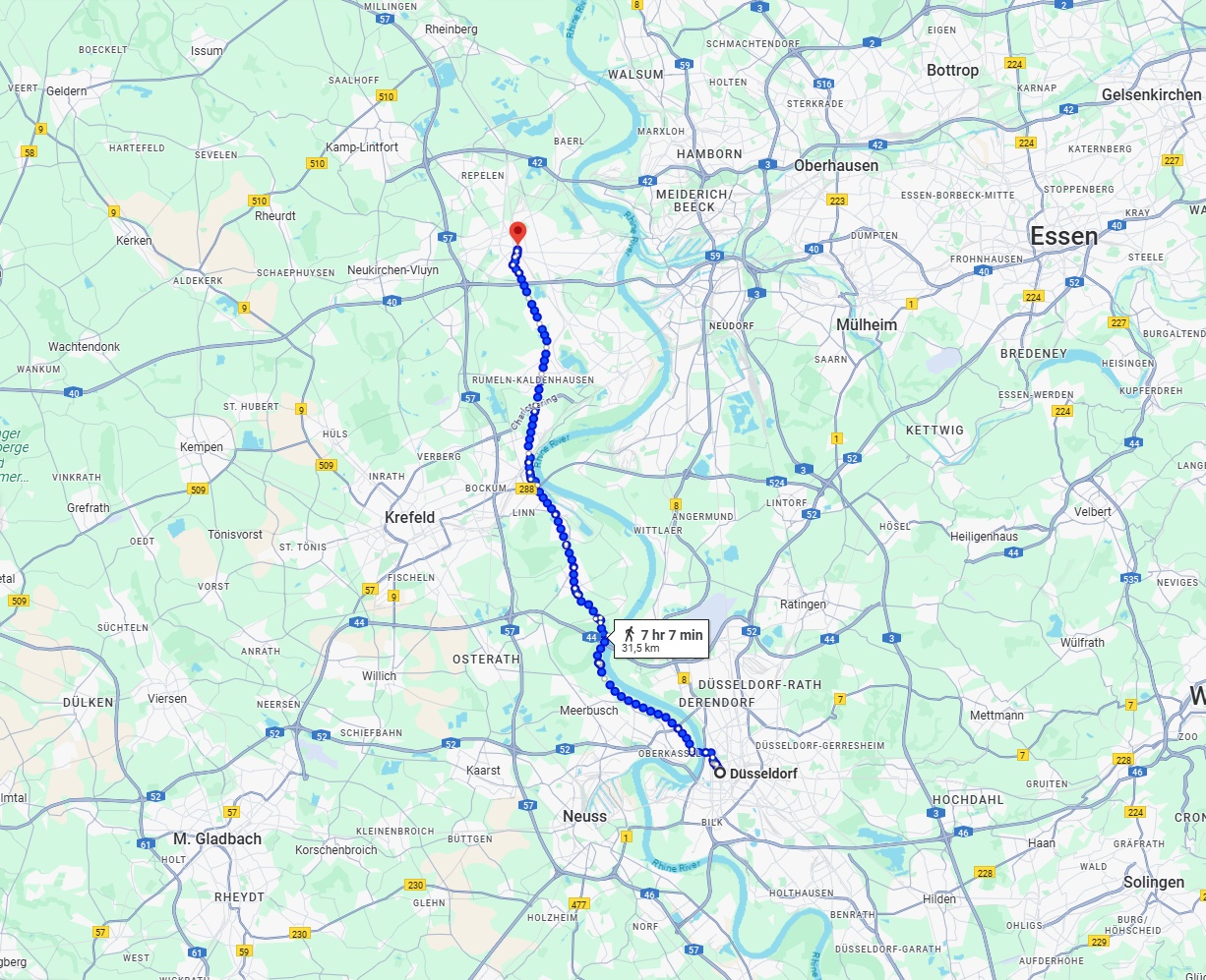Anreise von Düsseldorf Zu Moers Über 