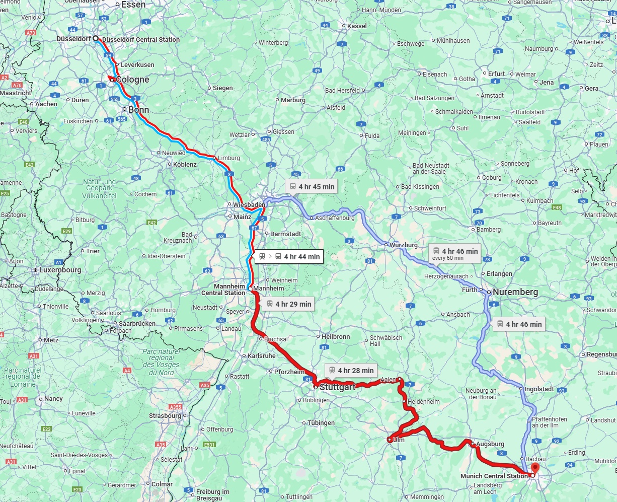 Anreise von Düsseldorf Zu München Über 