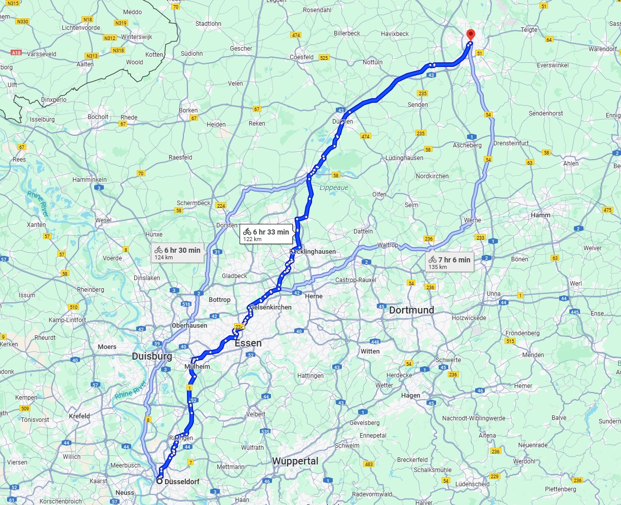 Anreise von Düsseldorf Zu Münster Über 