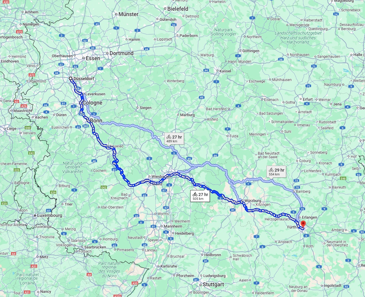 Anreise von Düsseldorf Zu Nürnberg Über 