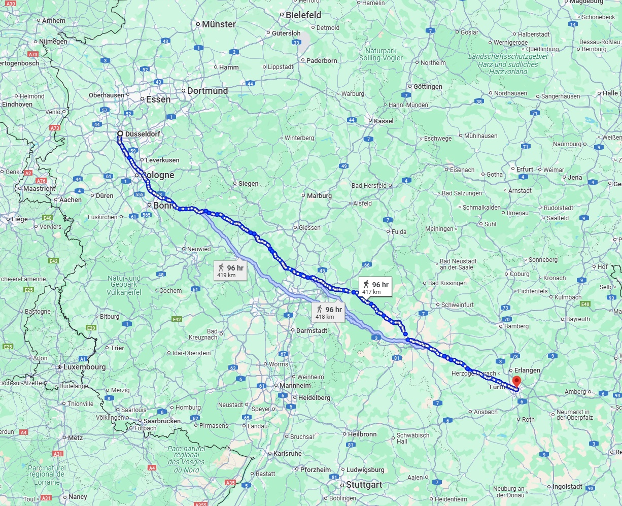 Anreise von Düsseldorf Zu Nürnberg Über 