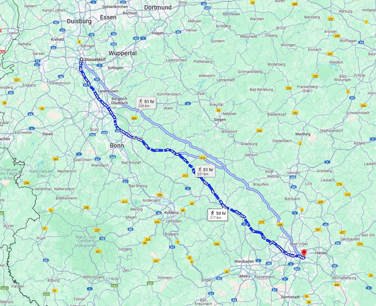 Anreise von Düsseldorf Zu Offenbach am Main Über 