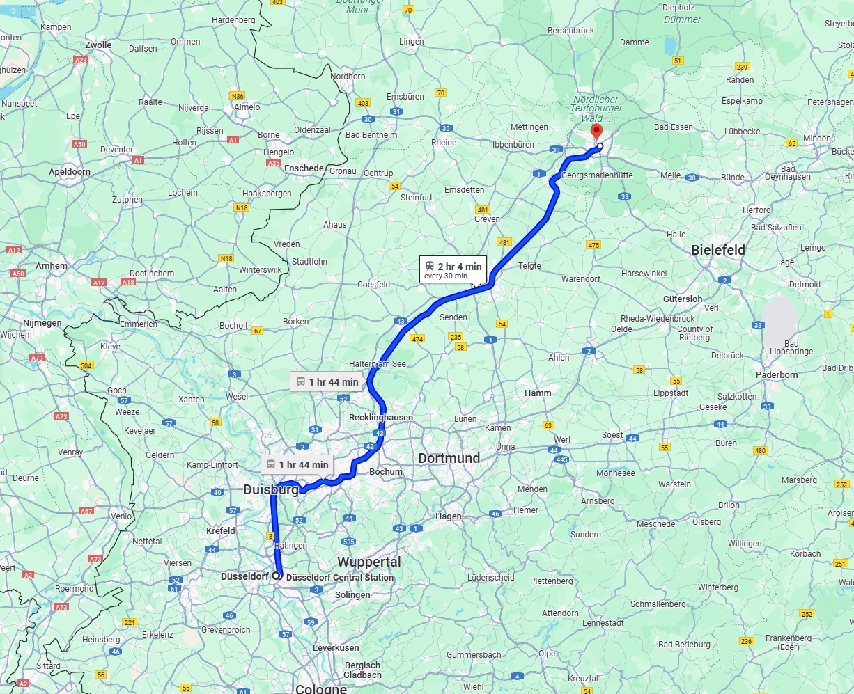 Anreise von Düsseldorf Zu Osnabrück Über 