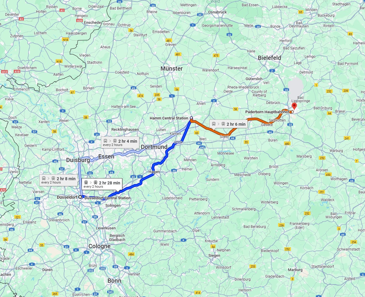 Anreise von Düsseldorf Zu Paderborn Über 