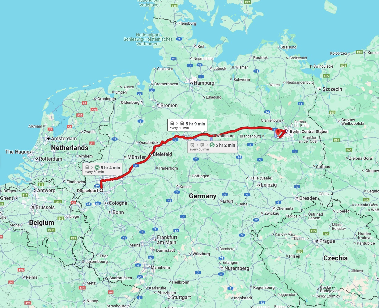 Anreise von Düsseldorf Zu Potsdam Über 