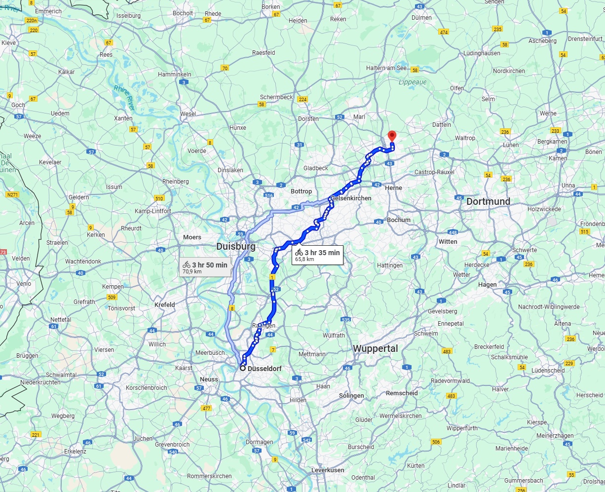 Anreise von Düsseldorf Zu Recklinghausen Über 
