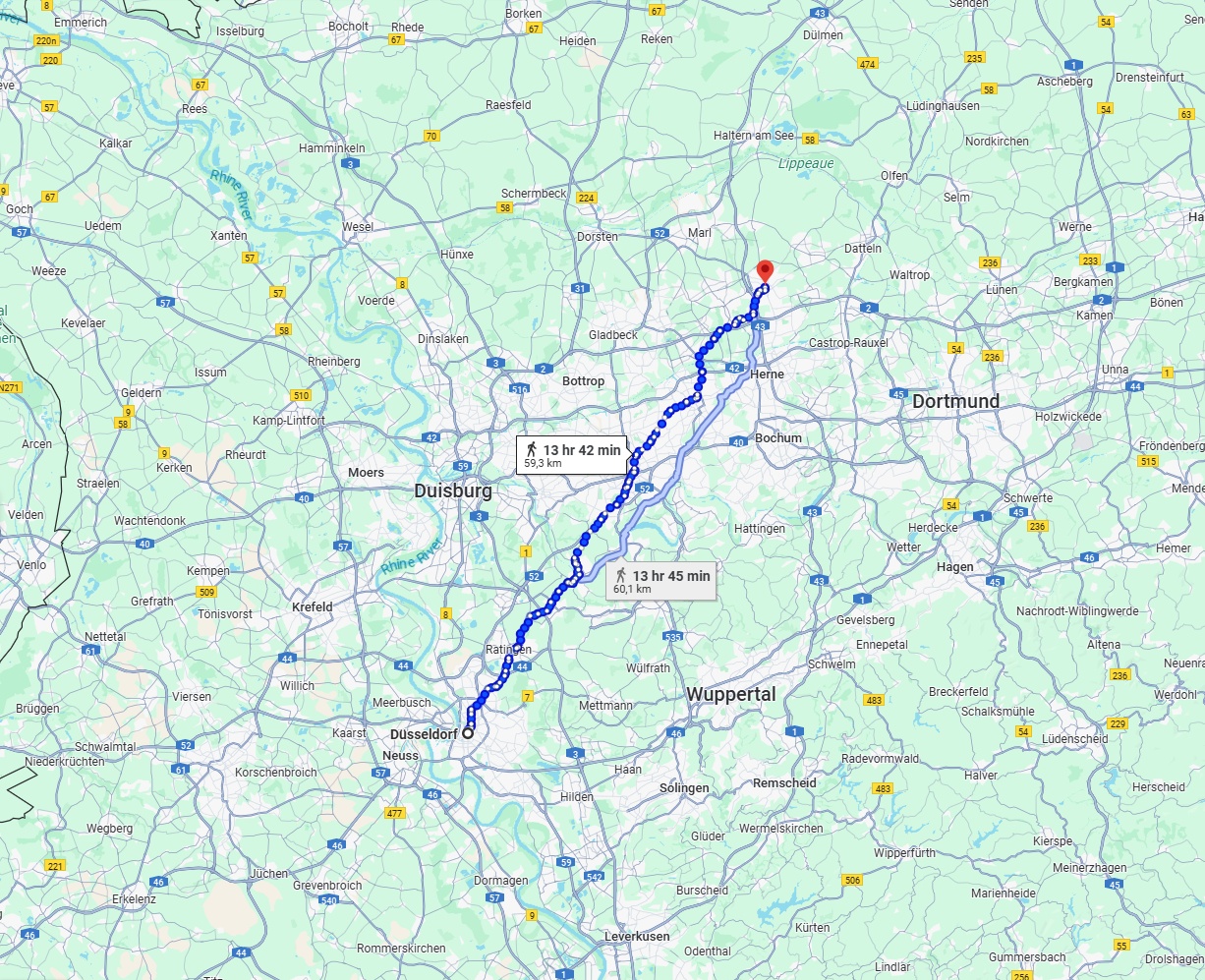 Anreise von Düsseldorf Zu Recklinghausen Über 