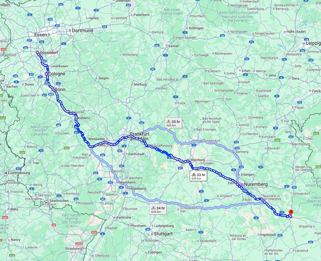 Anreise von Düsseldorf Zu Regensburg Über 