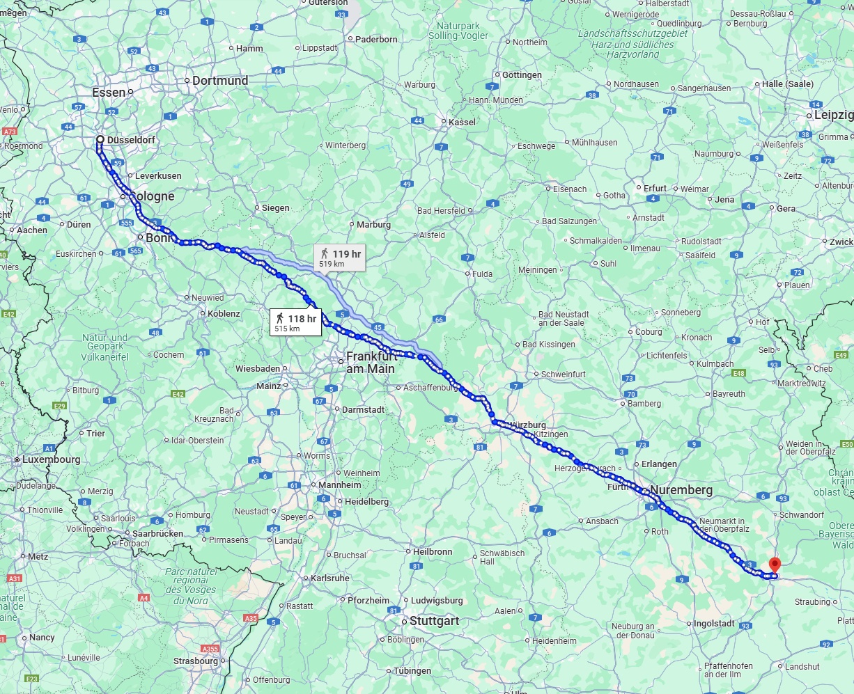 Anreise von Düsseldorf Zu Regensburg Über 