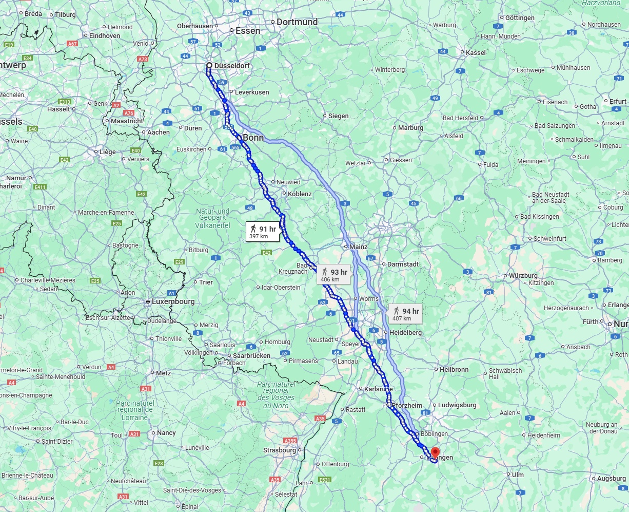 Anreise von Düsseldorf Zu Reutlingen Über 