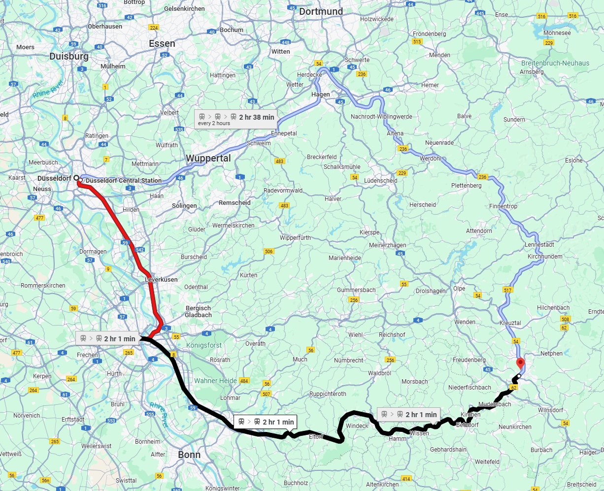 Anreise von Düsseldorf Zu Siegen Über 