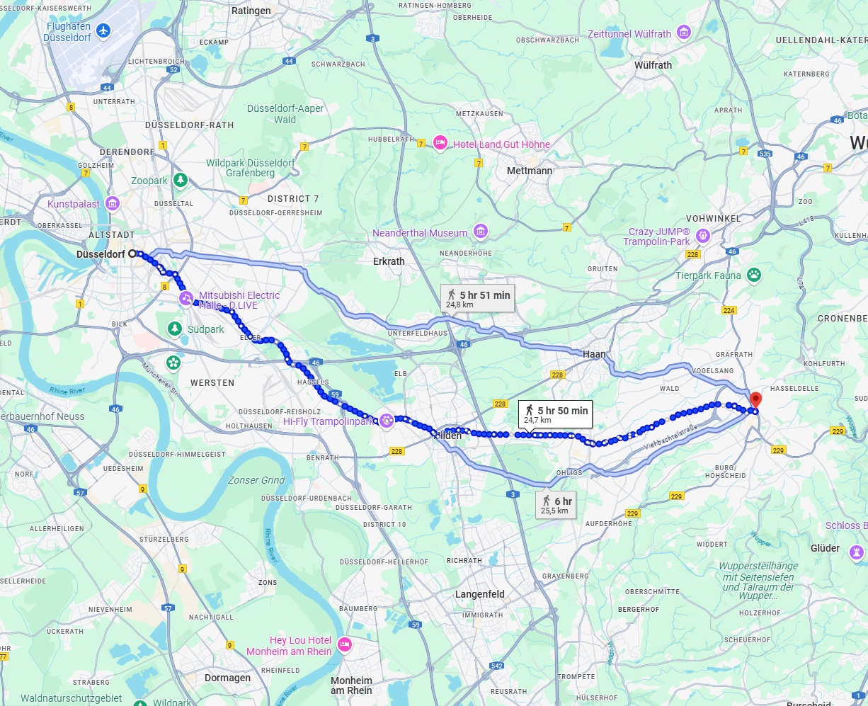 Anreise von Düsseldorf Zu Solingen Über 