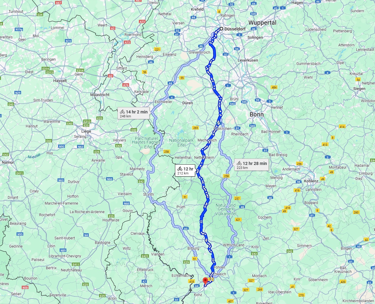 Anreise von Düsseldorf Zu Trier Über 