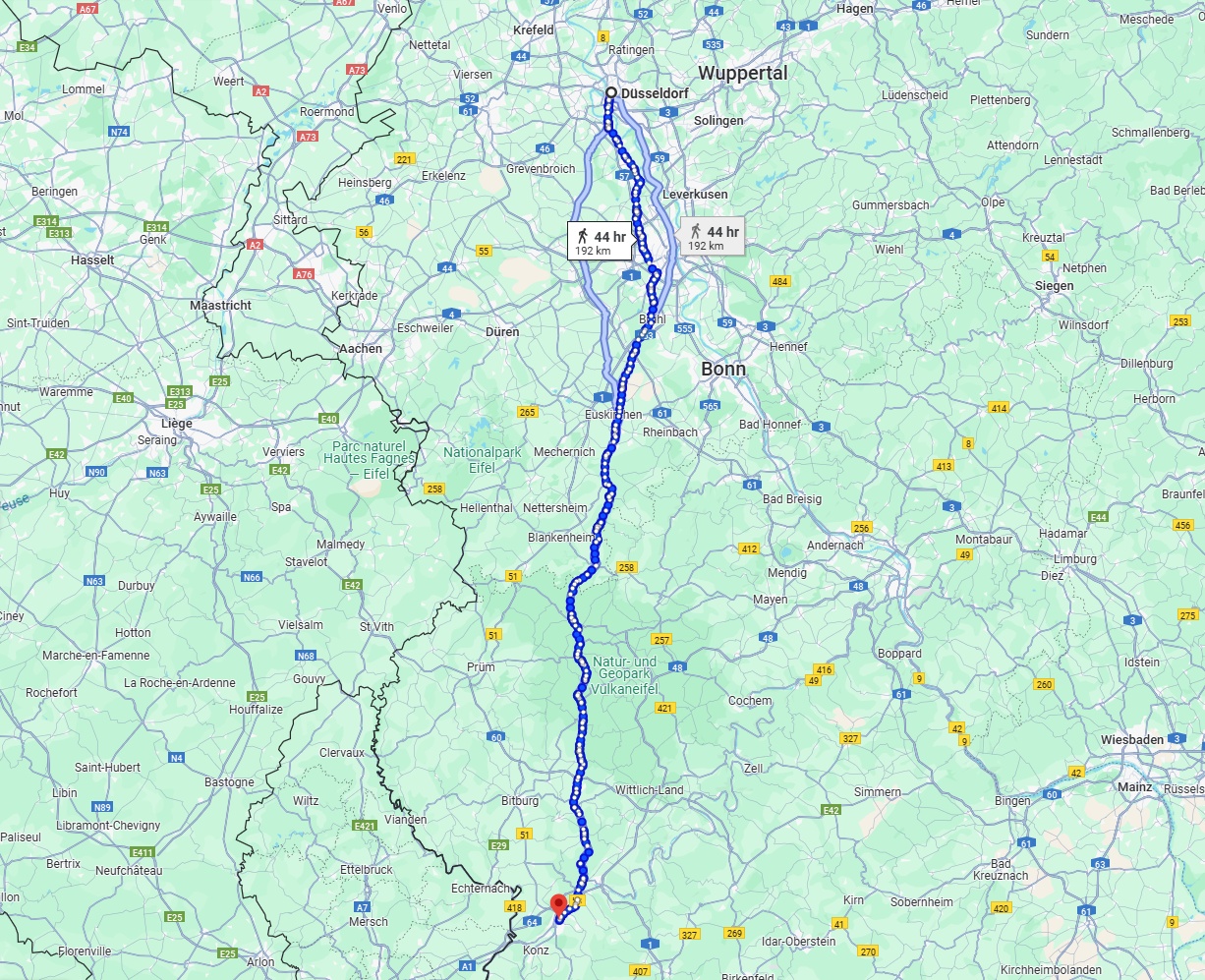 Anreise von Düsseldorf Zu Trier Über 