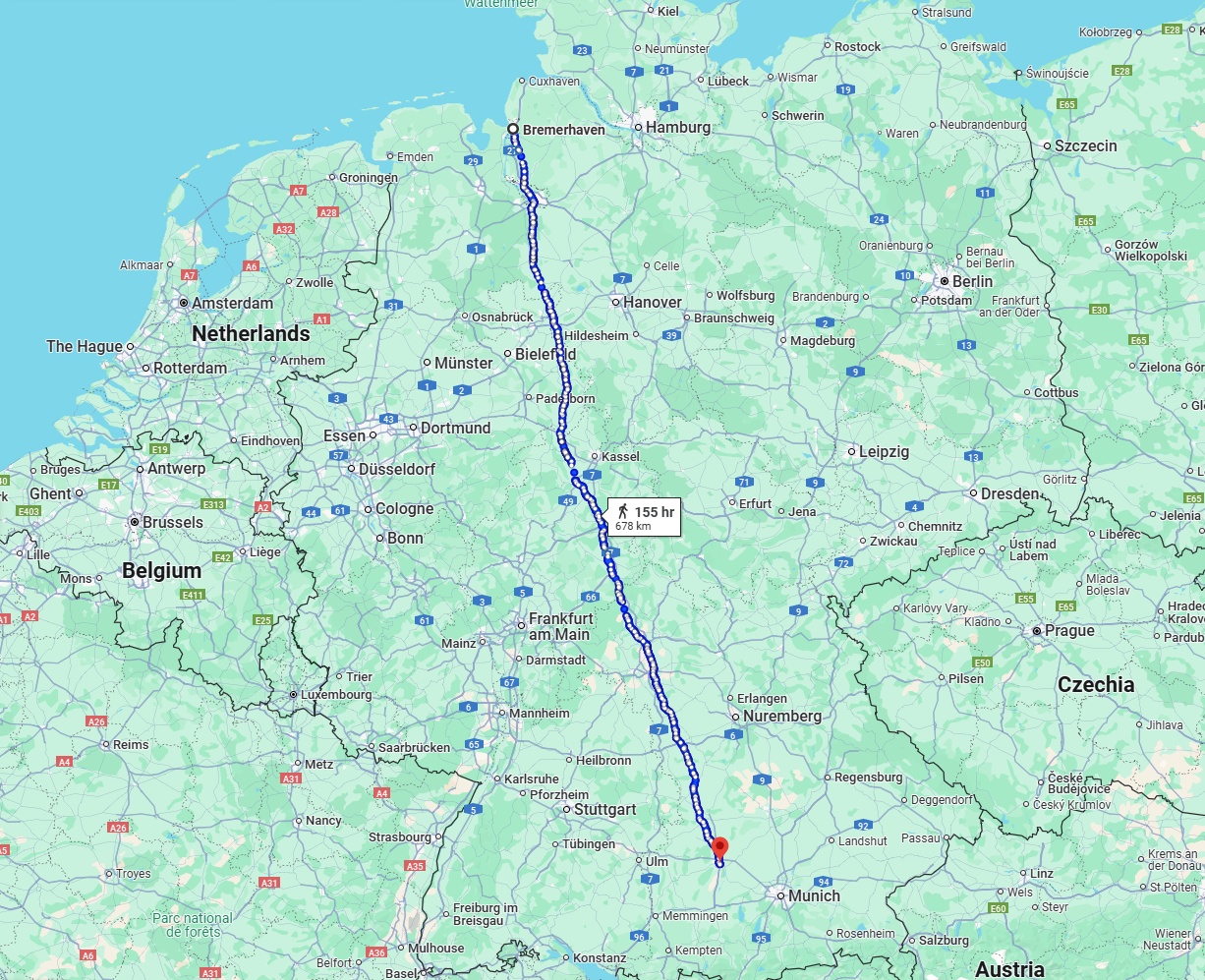 Anreise von Bremerhaven Zu Augsburg Über 
