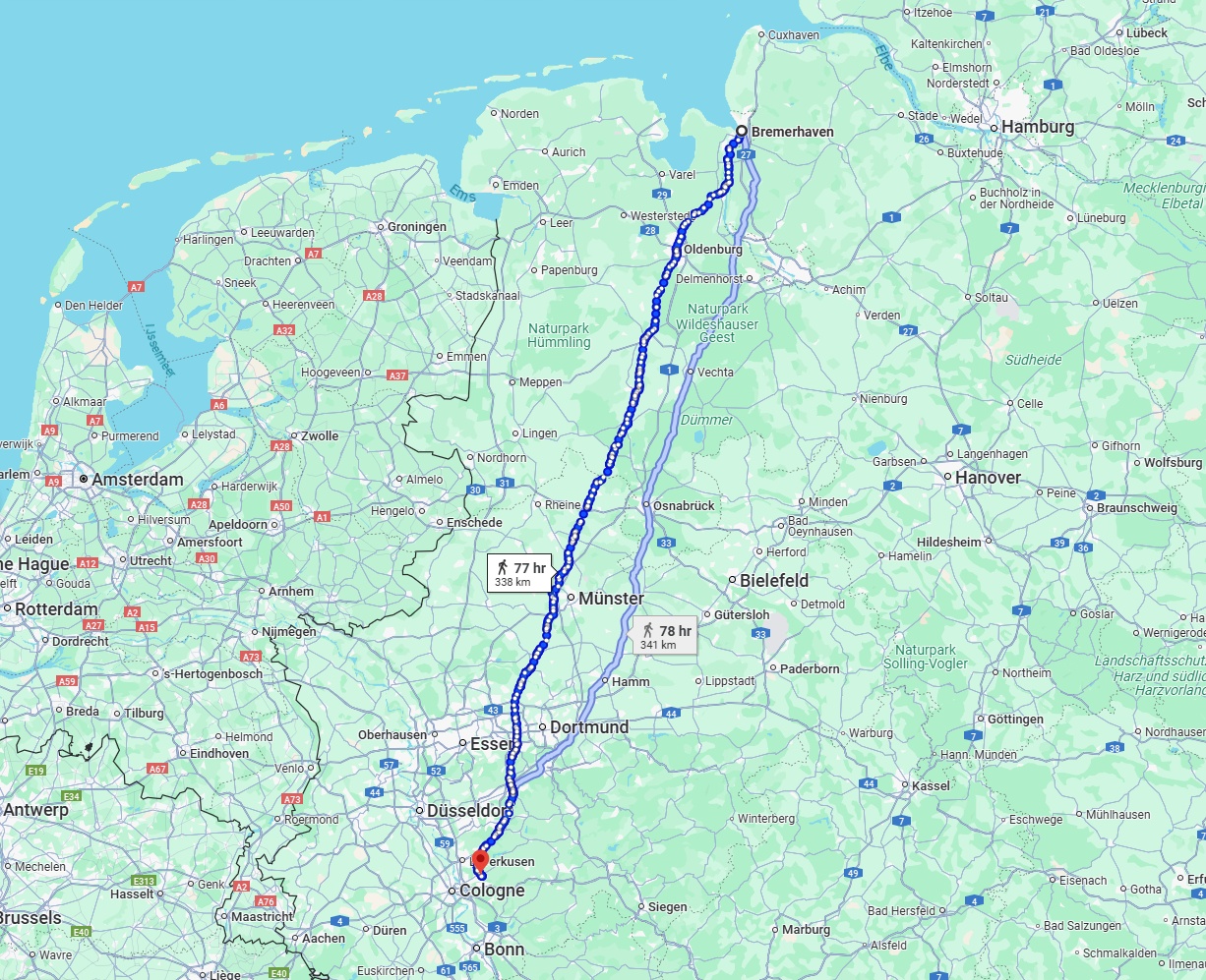 Anreise von Bremerhaven Zu Bergisch Gladbach Über 