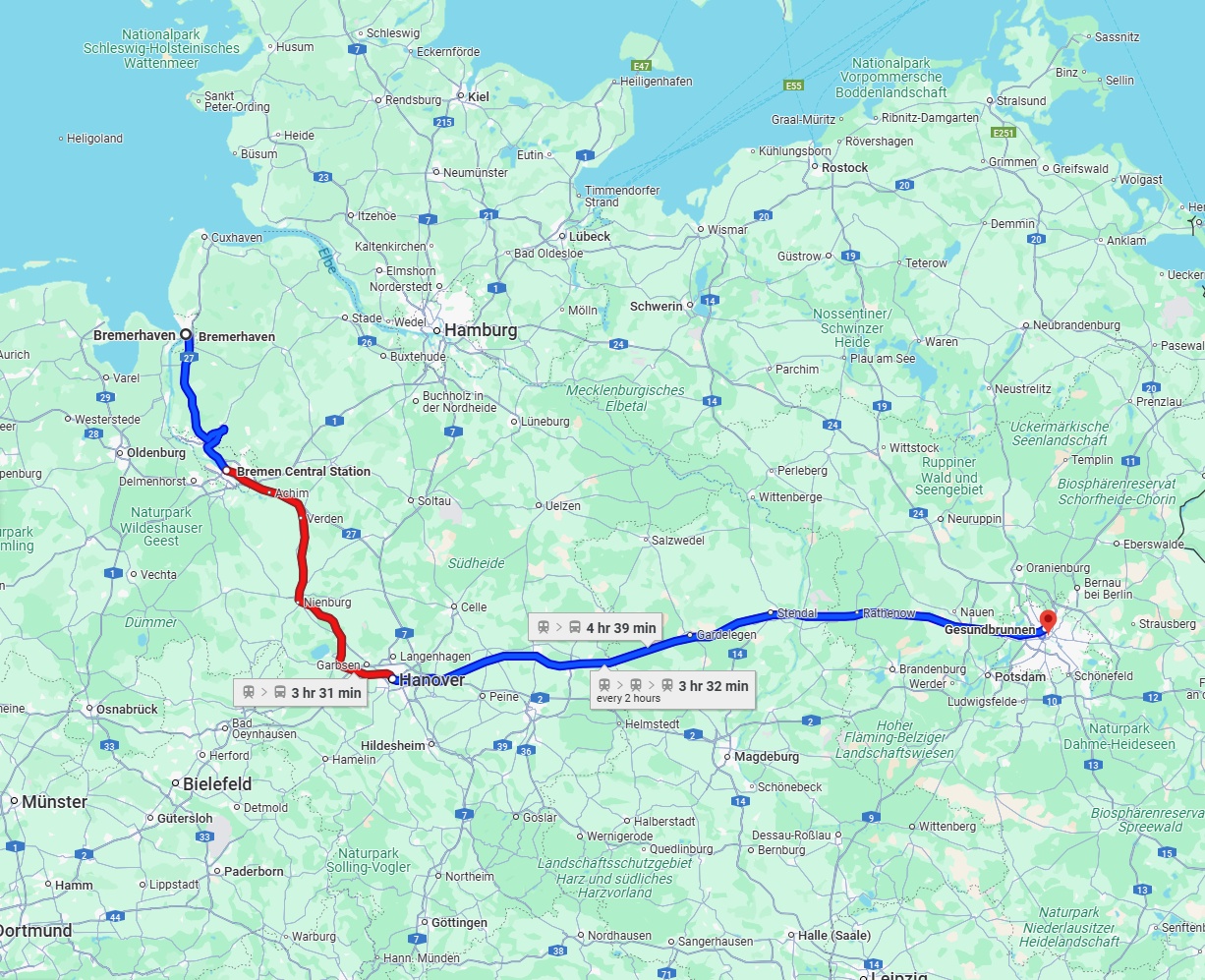 Anreise von Bremerhaven Zu Berlin Über 