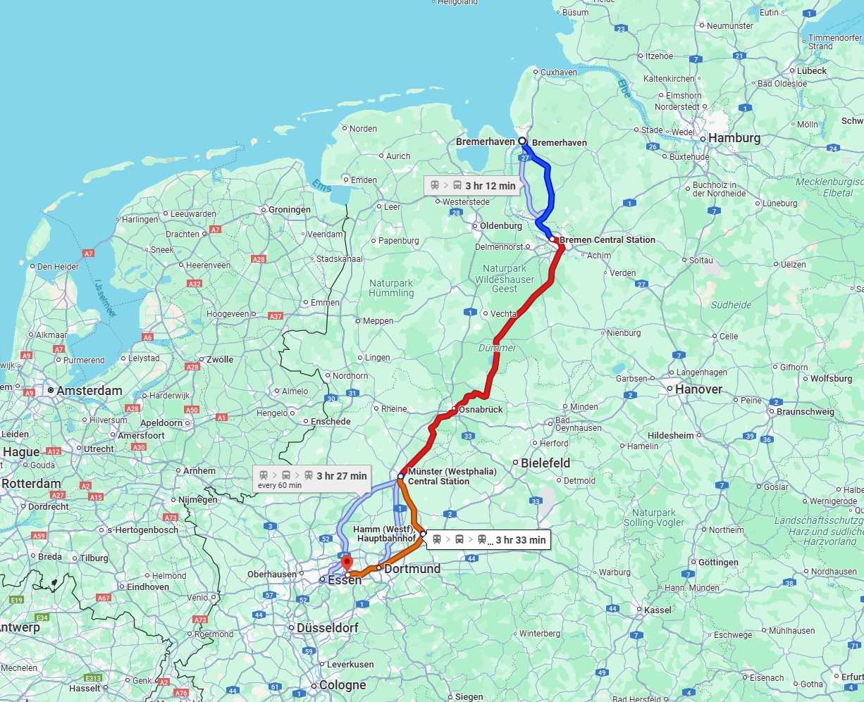 Anreise von Bremerhaven Zu Bochum Über 