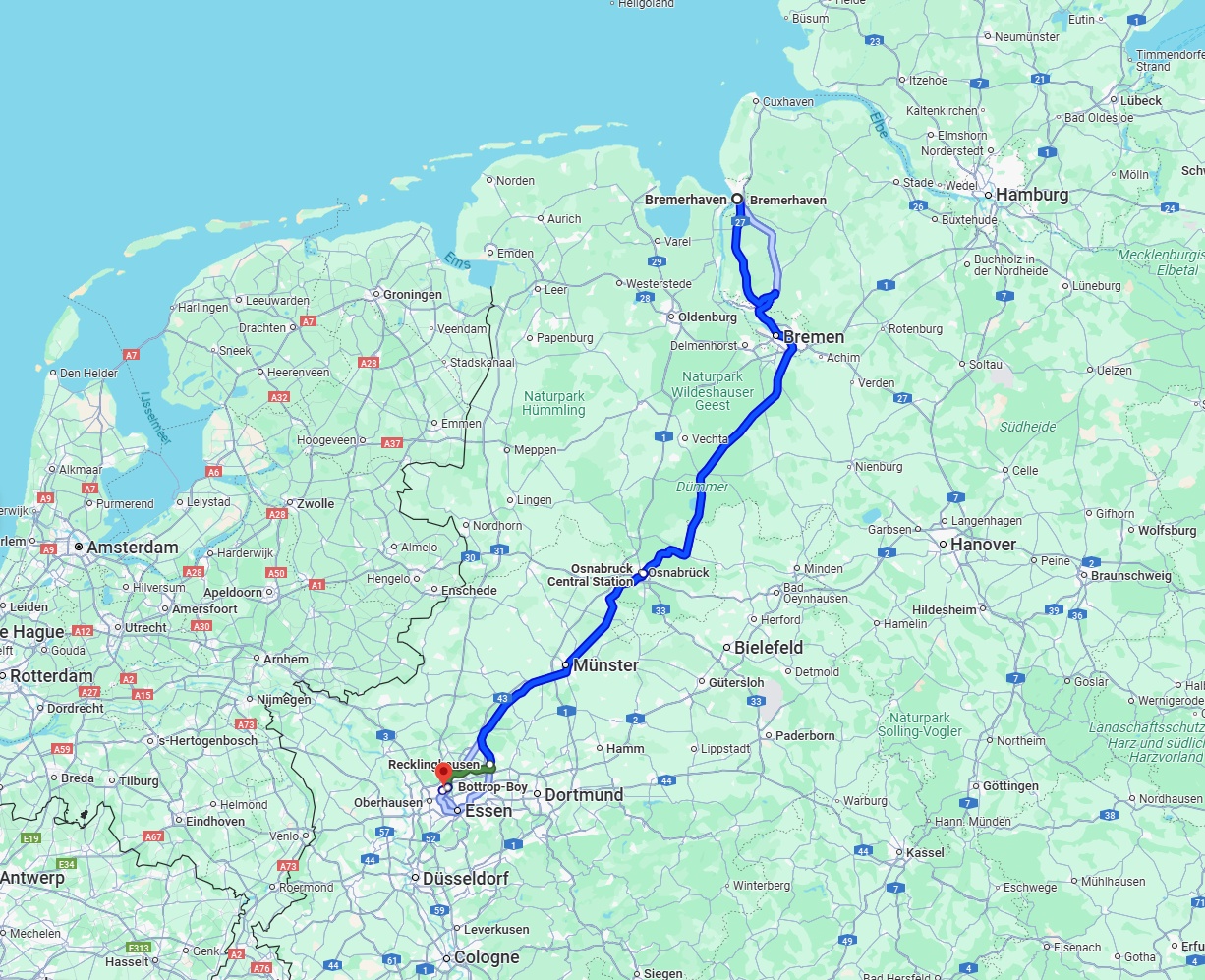 Anreise von Bremerhaven Zu Bottrop Über 