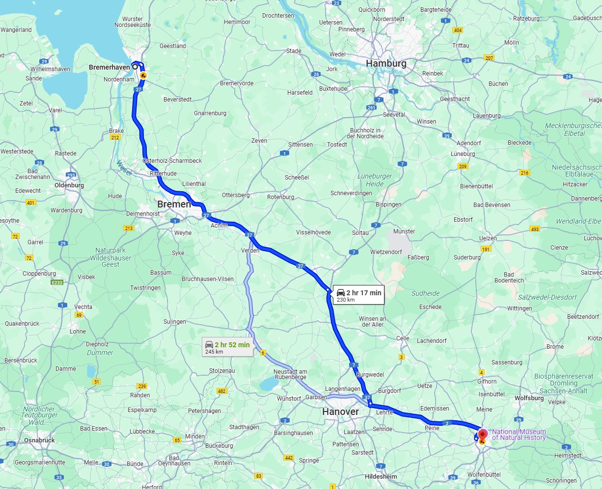 Anreise von Bremerhaven Zu Braunschweig Über via A27