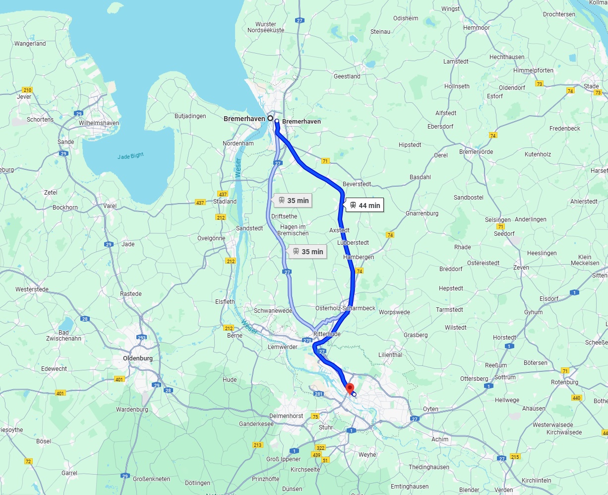 Anreise von Bremerhaven Zu Bremen Über 