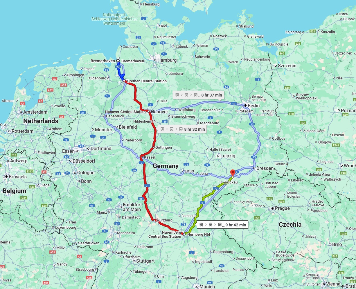 Anreise von Bremerhaven Zu Chemnitz Über 