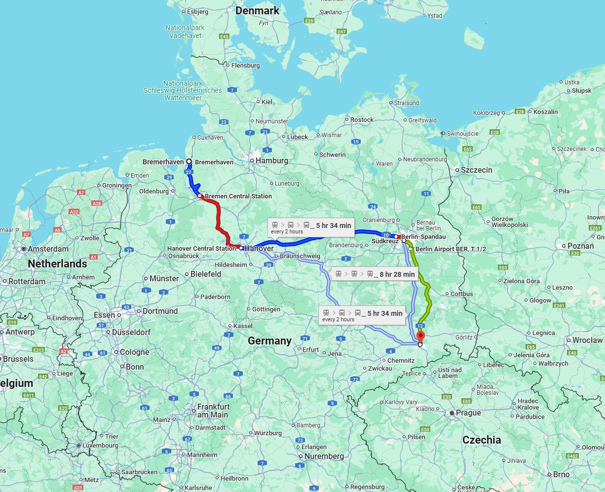 Anreise von Bremerhaven Zu Dresden Über 
