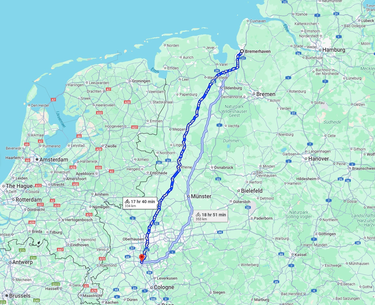 Anreise von Bremerhaven Zu Düsseldorf Über 
