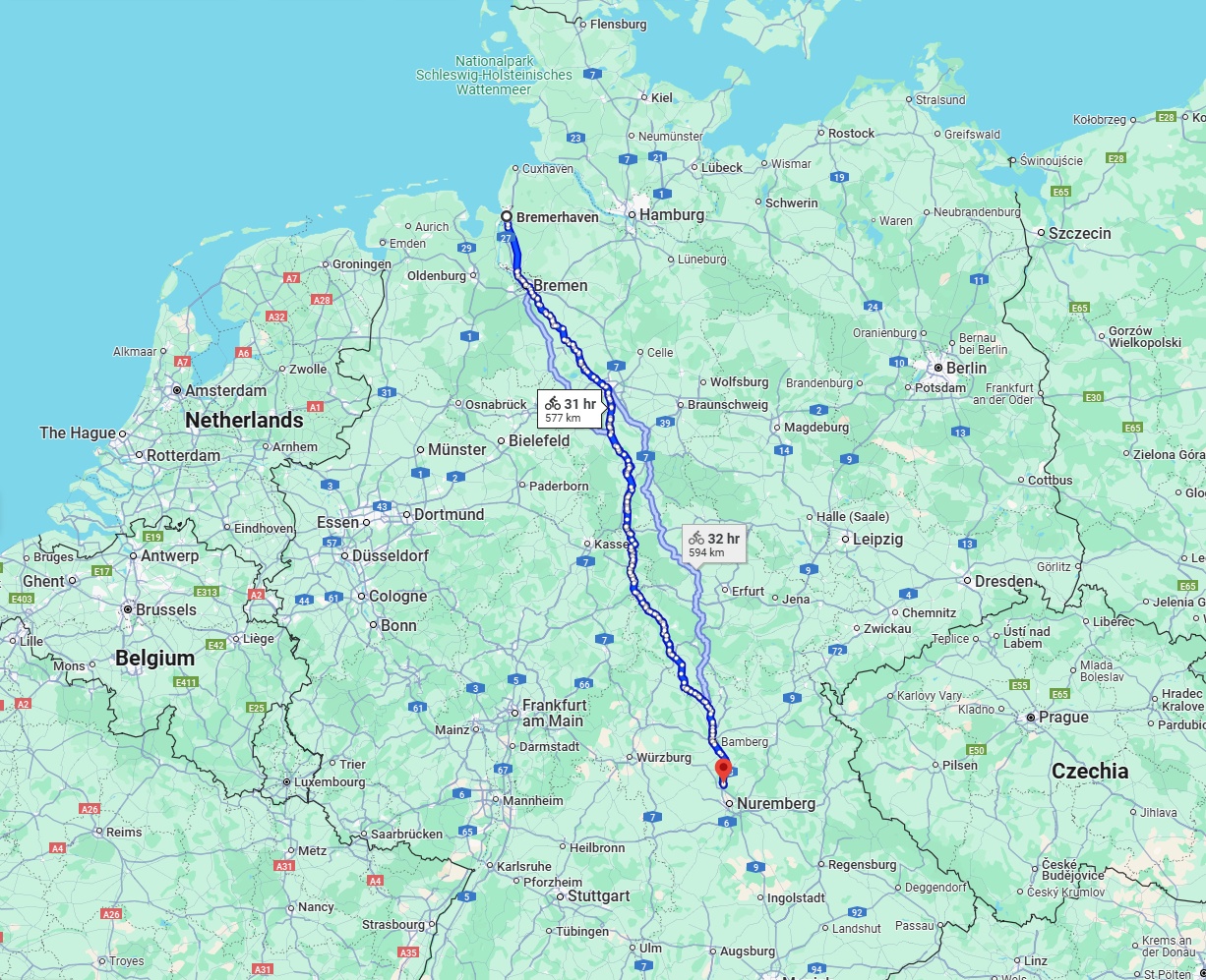 Anreise von Bremerhaven Zu Erlangen Über 