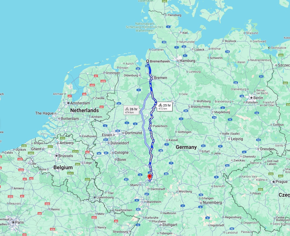 Anreise von Bremerhaven Zu Frankfurt am Main Über 