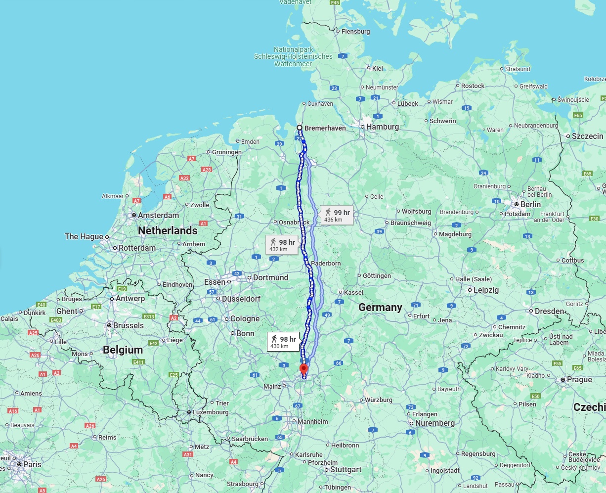 Anreise von Bremerhaven Zu Frankfurt am Main Über 