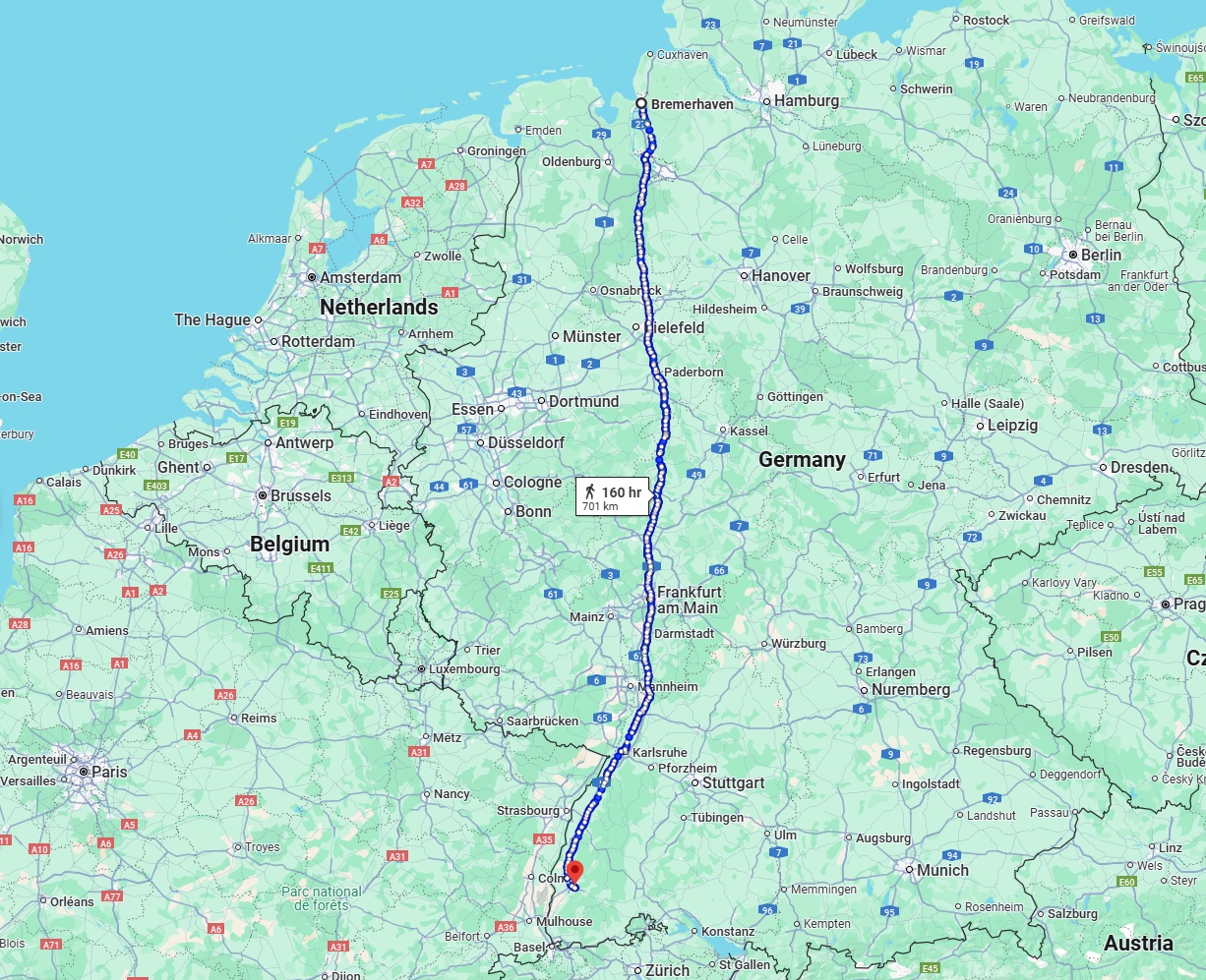Anreise von Bremerhaven Zu Freiburg im Breisgau Über 