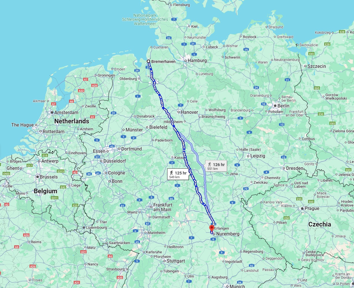 Anreise von Bremerhaven Zu Fürth Über 