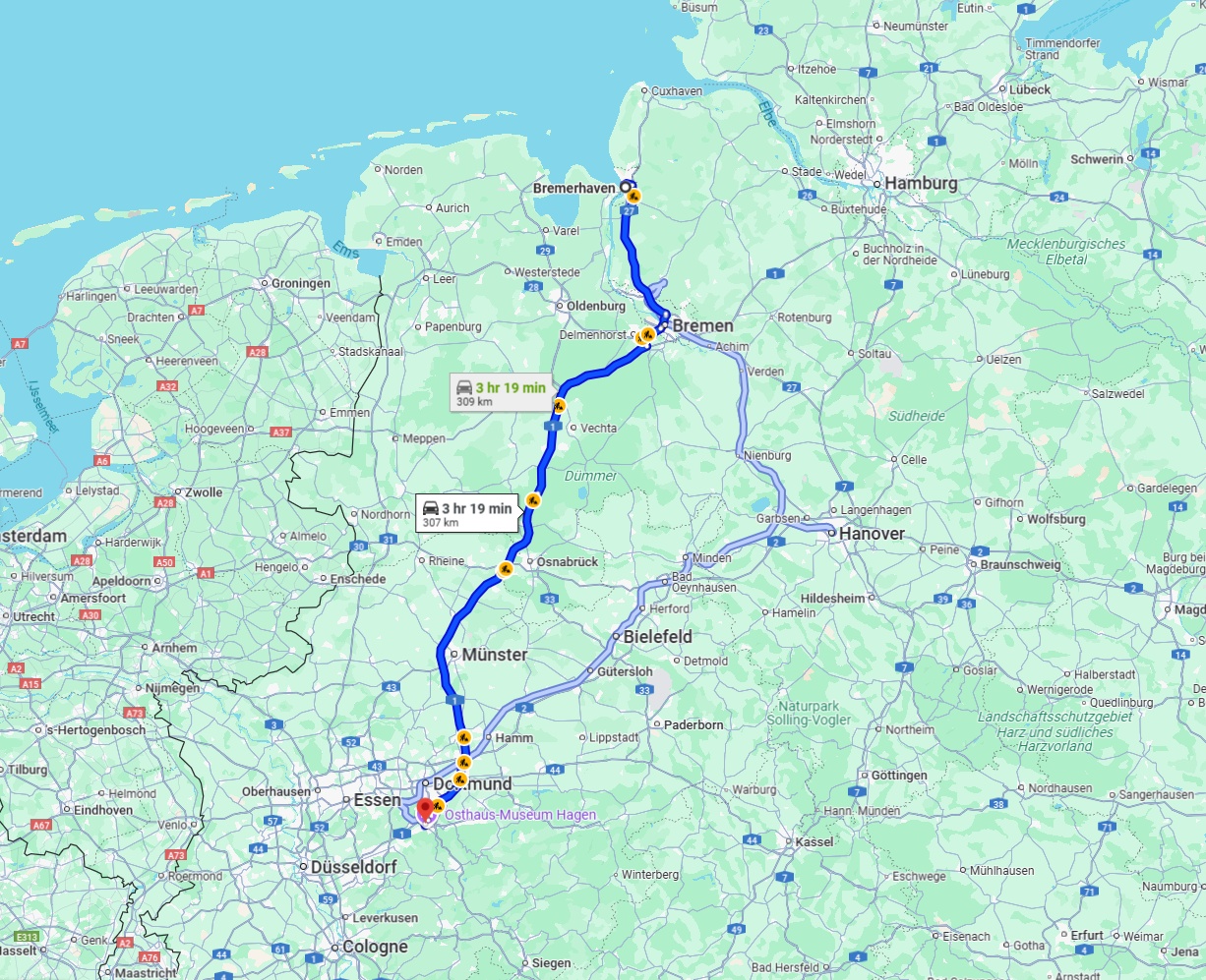 Anreise von Bremerhaven Zu Hagen Über 