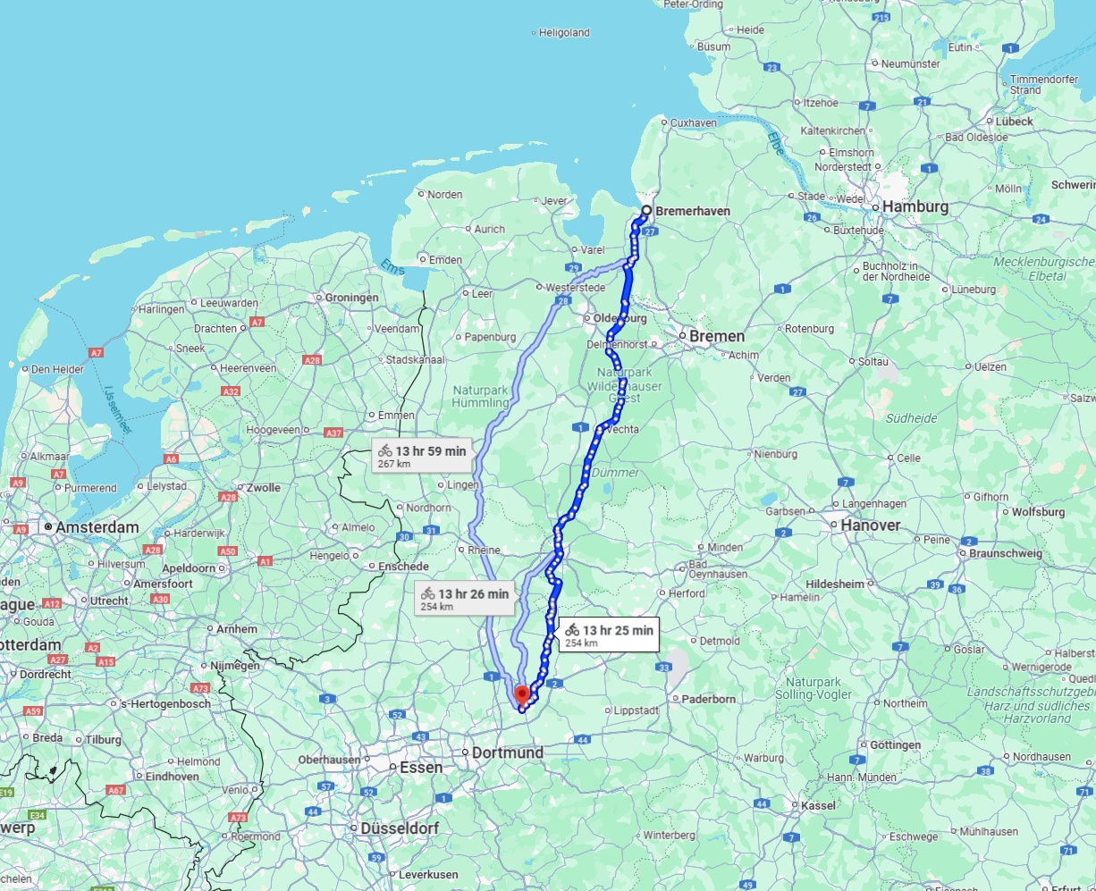 Anreise von Bremerhaven Zu Hamm Über 