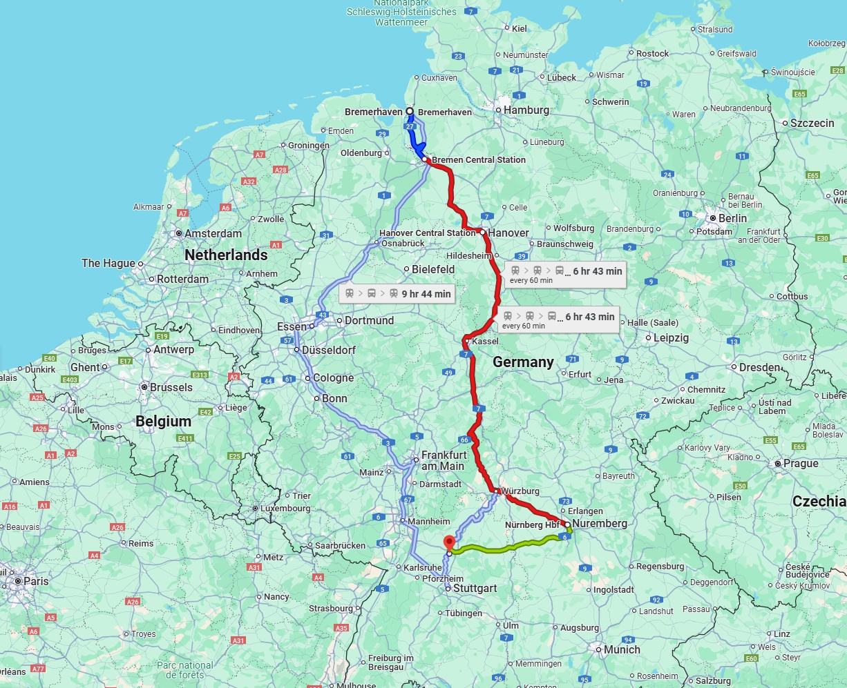 Anreise von Bremerhaven Zu Heilbronn Über 