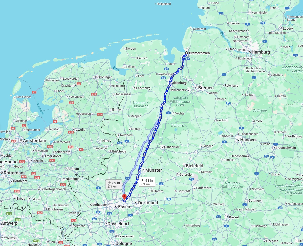 Anreise von Bremerhaven Zu Herne Über 