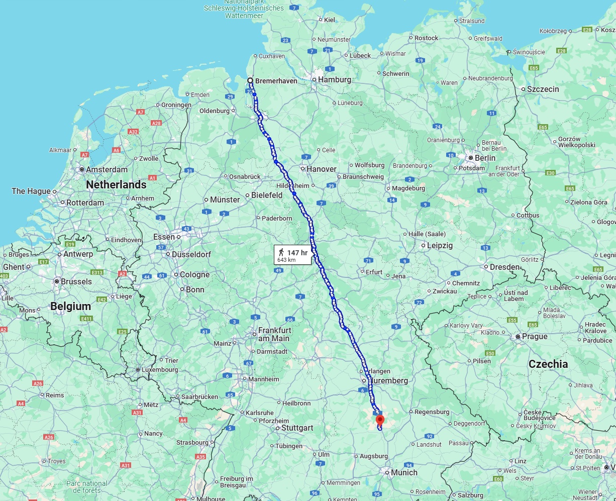 Anreise von Bremerhaven Zu Ingolstadt Über 