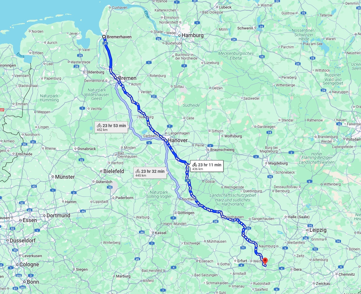 Anreise von Bremerhaven Zu Jena Über 