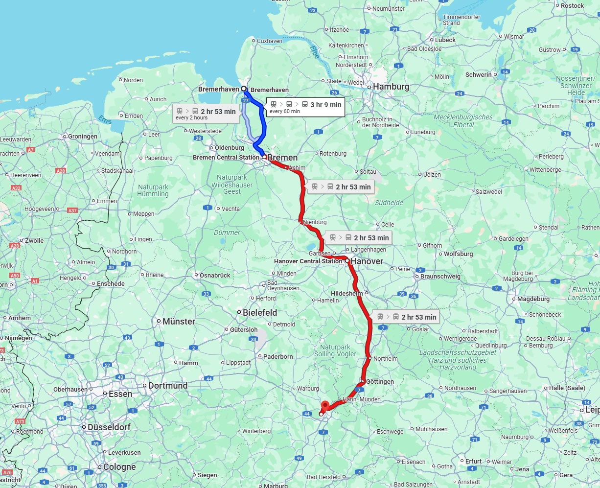 Anreise von Bremerhaven Zu Kassel Über 